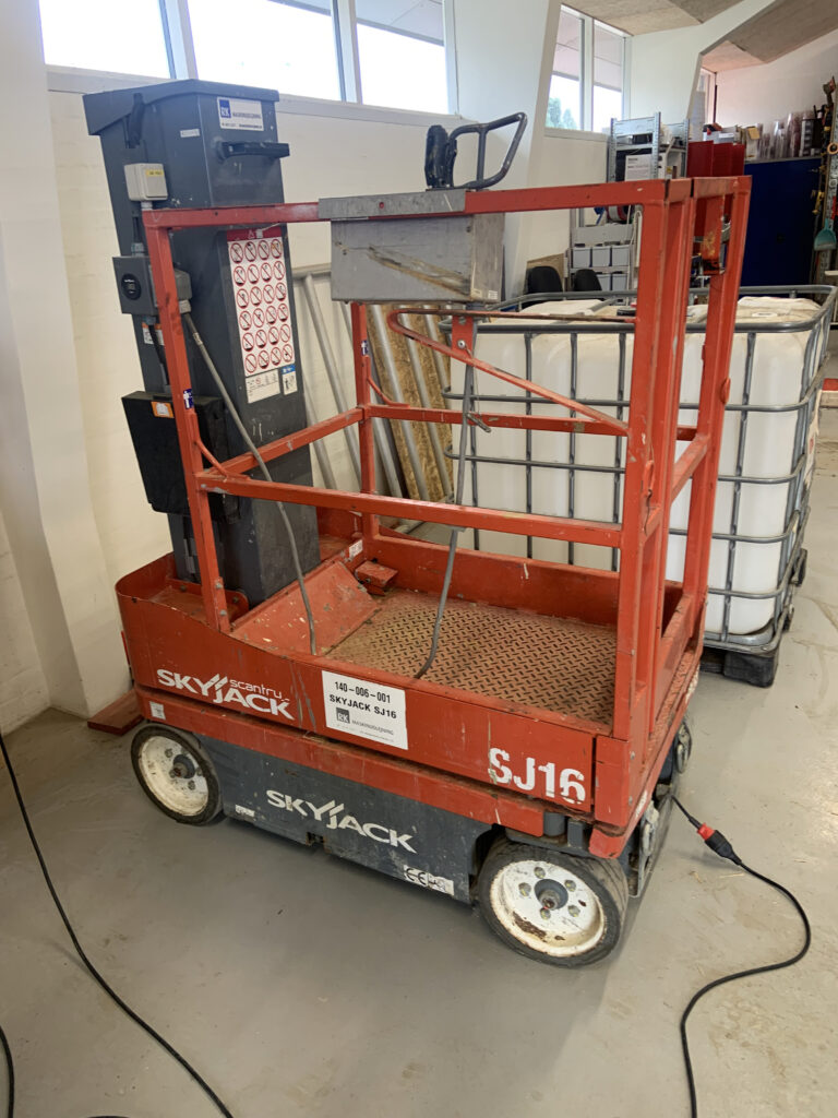 Skyjack SJ16, 6 m saxlift, el RK Maskinudlejning